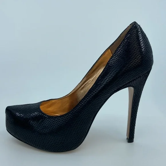 BCBG GENERATION BG-PARADE Leather Heel Shoes for WOMEN - Black - Size 6M - Picture 3 of 13